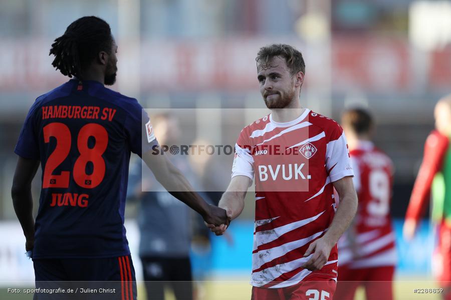 Shake-Hands, Gideon Jung, Martin Hašek, FLYERALARM Arena, Würzburg, 21.02.2021, DFL, sport, action, Fussball, Deutschland, Februar 2021, Saison 2020/2021, HSV, FWK, Bundesliga, 2. Bundesliga, Hamburger SV, FC Würzburger Kickers - Bild-ID: 2288839 Shake-Hands, Gideon Jung, Martin Hašek, FLYERALARM Arena, Würzburg, 21.02.2021, DFL, sport, action, Fussball, Deutschland, Februar 2021, Saison 2020/2021, HSV, FWK, Bundesliga, 2. Bundesliga, Hamburger SV, FC Würzburger Kickers - Bild-ID: 2288839