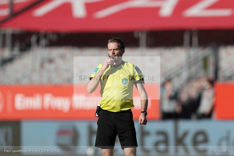 Schiedsrichter, Sven Waschitzki, FLYERALARM Arena, Würzburg, 21.02.2021, DFL, sport, action, Fussball, Deutschland, Februar 2021, Saison 2020/2021, HSV, FWK, Bundesliga, 2. Bundesliga, Hamburger SV, FC Würzburger Kickers - Bild-ID: 2288876
