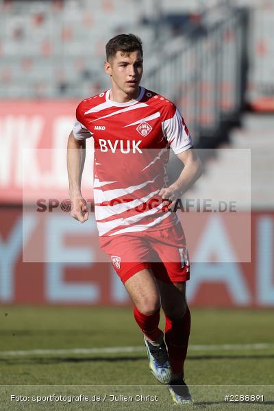 Marvin Pieringer, FLYERALARM Arena, Würzburg, 21.02.2021, DFL, sport, action, Fussball, Deutschland, Februar 2021, Saison 2020/2021, HSV, FWK, Bundesliga, 2. Bundesliga, Hamburger SV, FC Würzburger Kickers - Bild-ID: 2288891