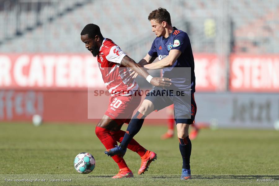 Moritz Heyer, Ridge Munsy, FLYERALARM Arena, Würzburg, 21.02.2021, DFL, sport, action, Fussball, Deutschland, Februar 2021, Saison 2020/2021, HSV, FWK, Bundesliga, 2. Bundesliga, Hamburger SV, FC Würzburger Kickers - Bild-ID: 2288901 Moritz Heyer, Ridge Munsy, FLYERALARM Arena, Würzburg, 21.02.2021, DFL, sport, action, Fussball, Deutschland, Februar 2021, Saison 2020/2021, HSV, FWK, Bundesliga, 2. Bundesliga, Hamburger SV, FC Würzburger Kickers - Bild-ID: 2288901