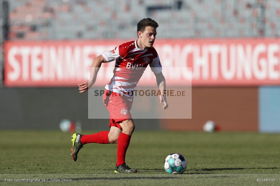 Patrick Sontheimer, FLYERALARM Arena, Würzburg, 21.02.2021, DFL, sport, action, Fussball, Deutschland, Februar 2021, Saison 2020/2021, HSV, FWK, Bundesliga, 2. Bundesliga, Hamburger SV, FC Würzburger Kickers - Bild-ID: 2288905