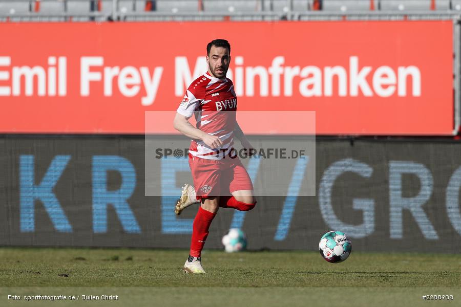 Mitja Lotric, FLYERALARM Arena, Würzburg, 21.02.2021, DFL, sport, action, Fussball, Deutschland, Februar 2021, Saison 2020/2021, HSV, FWK, Bundesliga, 2. Bundesliga, Hamburger SV, FC Würzburger Kickers - Bild-ID: 2288908