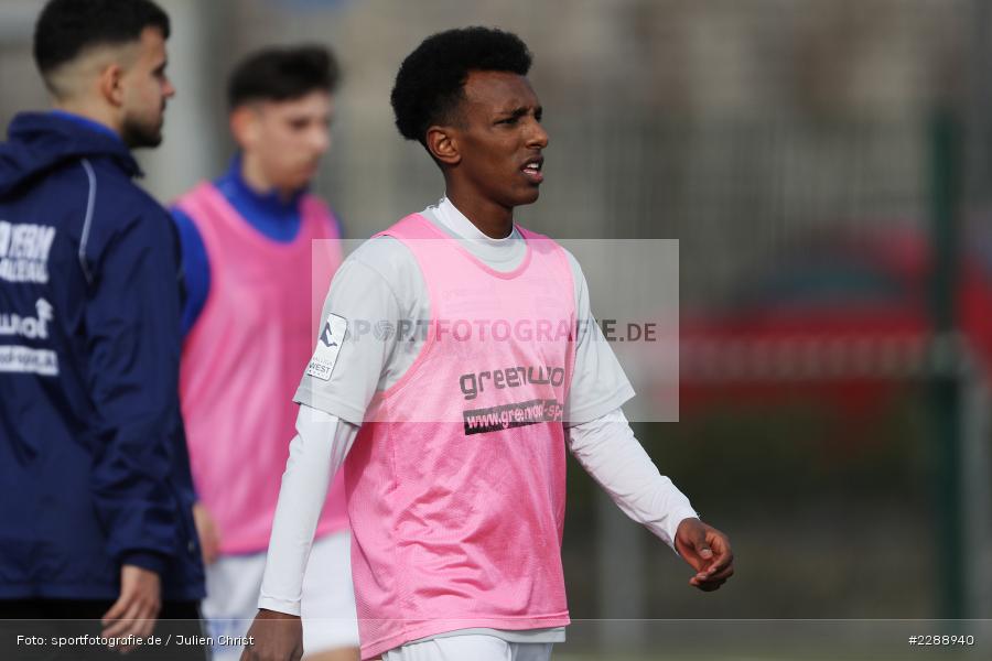 Henok Teklab, Kunstrasenplatz, Alzenau, 20.02.2021, DFL, sport, action, Fussball, Deutschland, Februar 2021, Saison 2020/2021, FCA, FCB, 4. Liga, Regionalliga, Regionalliga Südwest, FC-Astoria Walldorf, FC Bayern Alzenau - Bild-ID: 2288940