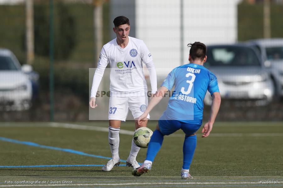 Jonas Weik, Pedro Almeida Morais, Kunstrasenplatz, Alzenau, 20.02.2021, DFL, sport, action, Fussball, Deutschland, Februar 2021, Saison 2020/2021, FCA, FCB, 4. Liga, Regionalliga, Regionalliga Südwest, FC-Astoria Walldorf, FC Bayern Alzenau - Bild-ID: 2288967 Jonas Weik, Pedro Almeida Morais, Kunstrasenplatz, Alzenau, 20.02.2021, DFL, sport, action, Fussball, Deutschland, Februar 2021, Saison 2020/2021, FCA, FCB, 4. Liga, Regionalliga, Regionalliga Südwest, FC-Astoria Walldorf, FC Bayern Alzenau - Bild-ID: 2288967