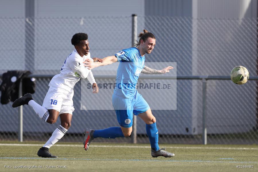 Tilmann Jahn, Henok Teklab, Kunstrasenplatz, Alzenau, 20.02.2021, DFL, sport, action, Fussball, Deutschland, Februar 2021, Saison 2020/2021, FCA, FCB, 4. Liga, Regionalliga, Regionalliga Südwest, FC-Astoria Walldorf, FC Bayern Alzenau - Bild-ID: 2288982 Tilmann Jahn, Henok Teklab, Kunstrasenplatz, Alzenau, 20.02.2021, DFL, sport, action, Fussball, Deutschland, Februar 2021, Saison 2020/2021, FCA, FCB, 4. Liga, Regionalliga, Regionalliga Südwest, FC-Astoria Walldorf, FC Bayern Alzenau - Bild-ID: 2288982