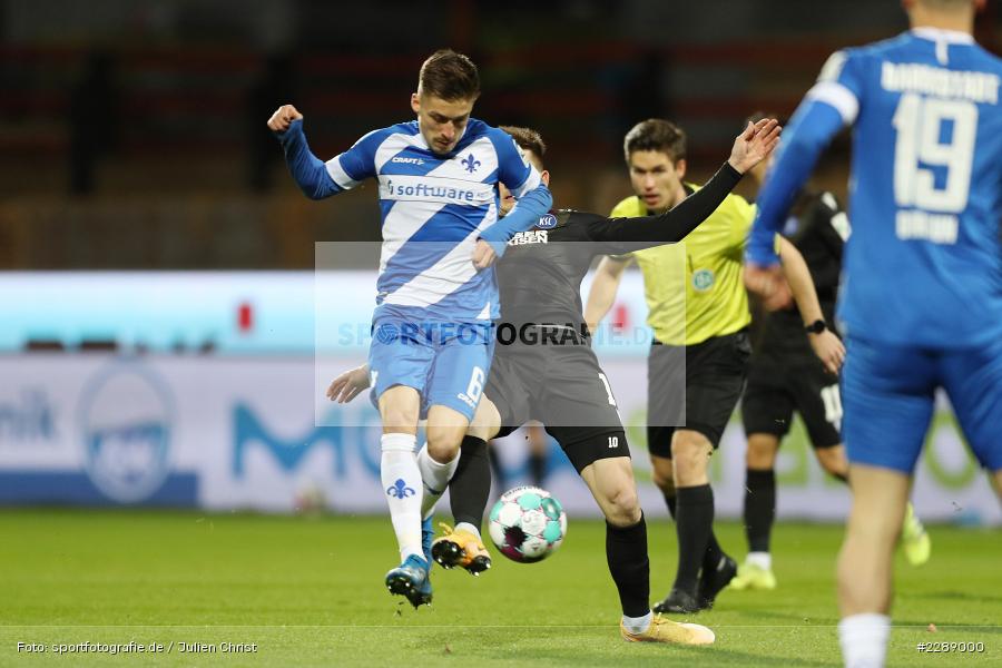 Marvin Wanitzek, Marvin Mehlem, Merck-Stadion, Darmstadt, 26.02.2021, DFL, sport, action, Fussball, Deutschland, Februar 2021, Saison 2020/2021, KSC, SVD, Bundesliga, 2. Bundesliga, Karlsruher SC, SV Darmstadt 98 - Bild-ID: 2289000