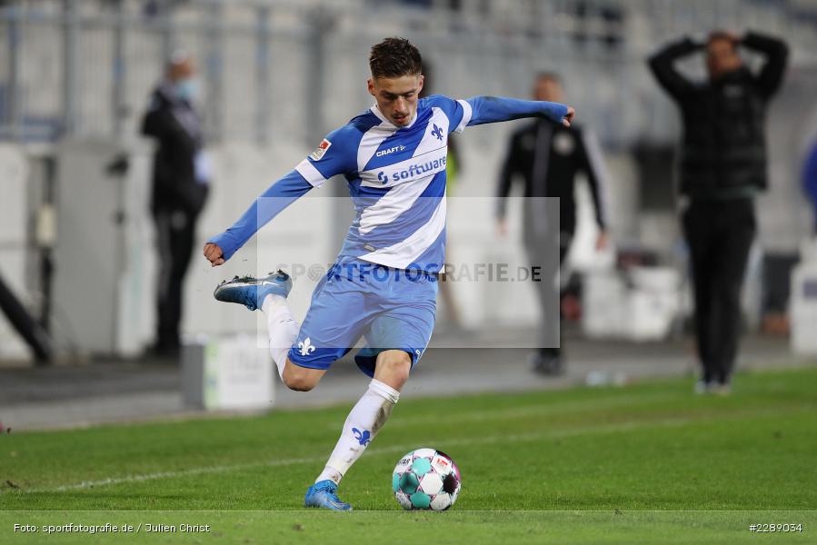 Marvin Mehlem, Merck-Stadion, Darmstadt, 26.02.2021, DFL, sport, action, Fussball, Deutschland, Februar 2021, Saison 2020/2021, KSC, SVD, Bundesliga, 2. Bundesliga, Karlsruher SC, SV Darmstadt 98 - Bild-ID: 2289034