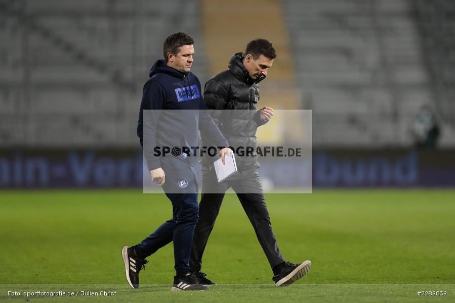 Zlatan Bajramovic, Christian Eichner, Merck-Stadion, Darmstadt, 26.02.2021, DFL, sport, action, Fussball, Deutschland, Februar 2021, Saison 2020/2021, KSC, SVD, Bundesliga, 2. Bundesliga, Karlsruher SC, SV Darmstadt 98 - Bild-ID: 2289039