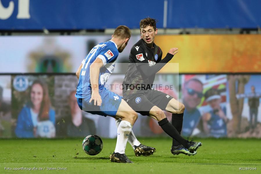 Lars Lukas Mai, Benjamin Goller, Merck-Stadion, Darmstadt, 26.02.2021, DFL, sport, action, Fussball, Deutschland, Februar 2021, Saison 2020/2021, KSC, SVD, Bundesliga, 2. Bundesliga, Karlsruher SC, SV Darmstadt 98 - Bild-ID: 2289064