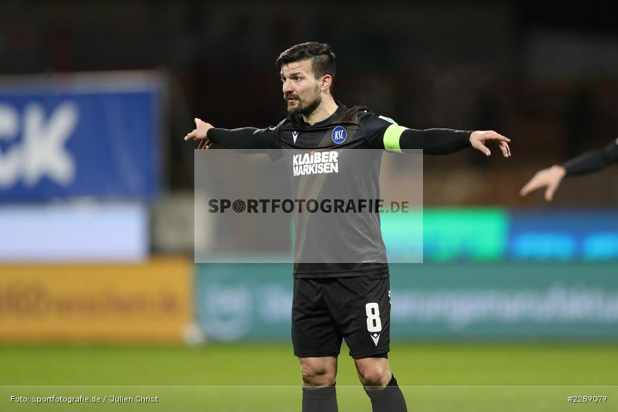 Hände, Arme, gestikuliert, Jerome Gondorf, Merck-Stadion, Darmstadt, 26.02.2021, DFL, sport, action, Fussball, Deutschland, Februar 2021, Saison 2020/2021, KSC, SVD, Bundesliga, 2. Bundesliga, Karlsruher SC, SV Darmstadt 98 - Bild-ID: 2289079