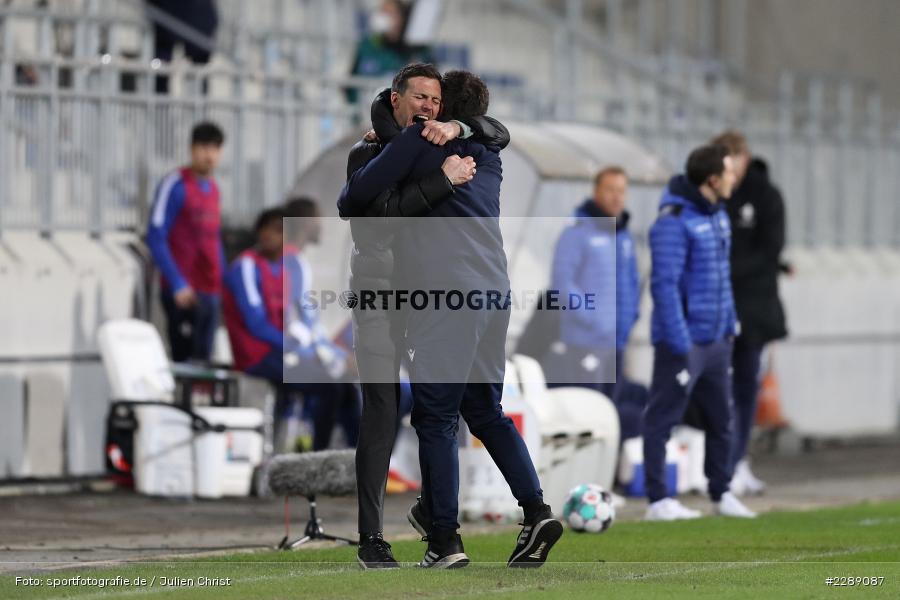 Jubel, Christian Eichner, Merck-Stadion, Darmstadt, 26.02.2021, DFL, sport, action, Fussball, Deutschland, Februar 2021, Saison 2020/2021, KSC, SVD, Bundesliga, 2. Bundesliga, Karlsruher SC, SV Darmstadt 98 - Bild-ID: 2289087 Jubel, Christian Eichner, Merck-Stadion, Darmstadt, 26.02.2021, DFL, sport, action, Fussball, Deutschland, Februar 2021, Saison 2020/2021, KSC, SVD, Bundesliga, 2. Bundesliga, Karlsruher SC, SV Darmstadt 98 - Bild-ID: 2289087