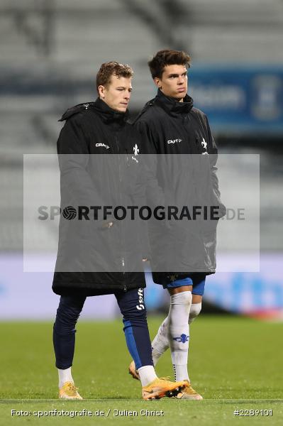 Enttäuscht, Tim Skarke, Mathias Honsak, Merck-Stadion, Darmstadt, 26.02.2021, DFL, sport, action, Fussball, Deutschland, Februar 2021, Saison 2020/2021, KSC, SVD, Bundesliga, 2. Bundesliga, Karlsruher SC, SV Darmstadt 98 - Bild-ID: 2289101