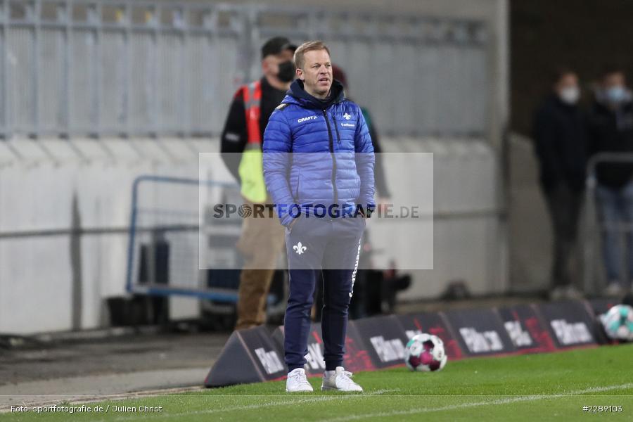 Trainer, Markus Anfang, Merck-Stadion, Darmstadt, 26.02.2021, DFL, sport, action, Fussball, Deutschland, Februar 2021, Saison 2020/2021, KSC, SVD, Bundesliga, 2. Bundesliga, Karlsruher SC, SV Darmstadt 98 - Bild-ID: 2289103 Trainer, Markus Anfang, Merck-Stadion, Darmstadt, 26.02.2021, DFL, sport, action, Fussball, Deutschland, Februar 2021, Saison 2020/2021, KSC, SVD, Bundesliga, 2. Bundesliga, Karlsruher SC, SV Darmstadt 98 - Bild-ID: 2289103