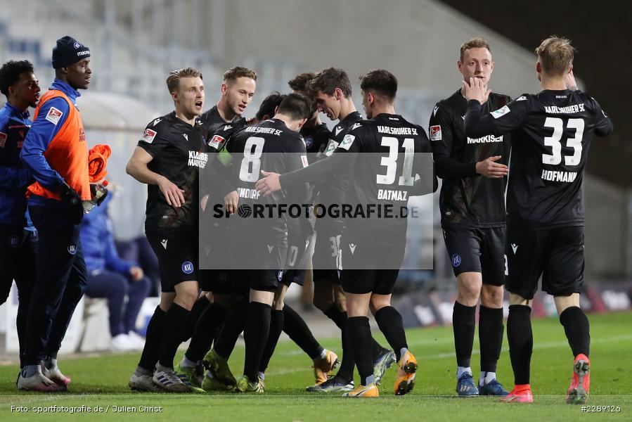 Emotionen, Marvin Wanitzek, Jerome Gondorf, Malik Batmaz, Philipp Hofmann, Torjubel, Kyoung-Rok Choi, Merck-Stadion, Darmstadt, 26.02.2021, DFL, sport, action, Fussball, Deutschland, Februar 2021, Saison 2020/2021, KSC, SVD, Bundesliga, 2. Bundesliga, Karlsruher SC, SV Darmstadt 98 - Bild-ID: 2289126 Emotionen, Marvin Wanitzek, Jerome Gondorf, Malik Batmaz, Philipp Hofmann, Torjubel, Kyoung-Rok Choi, Merck-Stadion, Darmstadt, 26.02.2021, DFL, sport, action, Fussball, Deutschland, Februar 2021, Saison 2020/2021, KSC, SVD, Bundesliga, 2. Bundesliga, Karlsruher SC, SV Darmstadt 98 - Bild-ID: 2289126