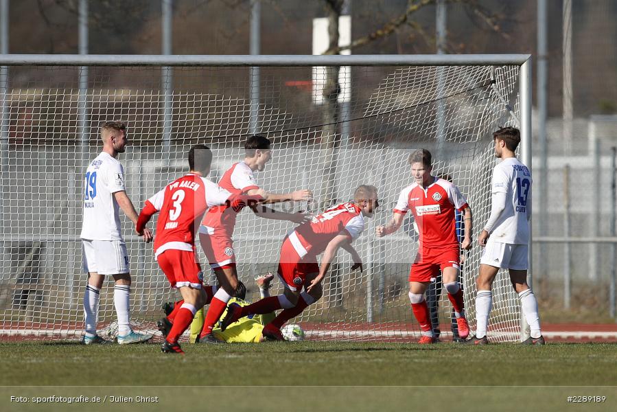Emotionen, Tor, Torjubel, Steffen Kienle, Leichtathletik-Stadion, Alzenau, 27.02.2021, DFL, sport, action, Fussball, Deutschland, Februar 2021, Saison 2020/2021, VFR, FCB, 4. Liga, Regionalliga, Regionalliga Südwest, VfR Aalen, FC Bayern Alzenau - Bild-ID: 2289189