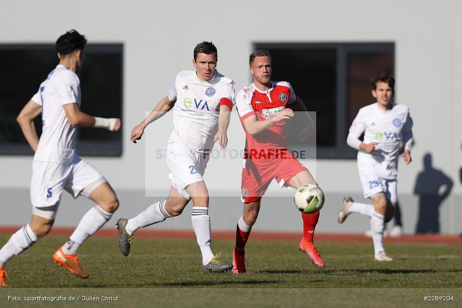 Steffen Kienle, Marcel Andreas Wilke, Leichtathletik-Stadion, Alzenau, 27.02.2021, DFL, sport, action, Fussball, Deutschland, Februar 2021, Saison 2020/2021, VFR, FCB, 4. Liga, Regionalliga, Regionalliga Südwest, VfR Aalen, FC Bayern Alzenau - Bild-ID: 2289204