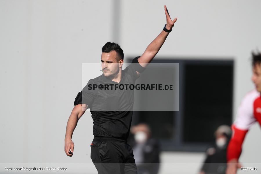 Arianit Besiri, Leichtathletik-Stadion, Alzenau, 27.02.2021, DFL, sport, action, Fussball, Deutschland, Februar 2021, Saison 2020/2021, VFR, FCB, 4. Liga, Regionalliga, Regionalliga Südwest, VfR Aalen, FC Bayern Alzenau - Bild-ID: 2289213