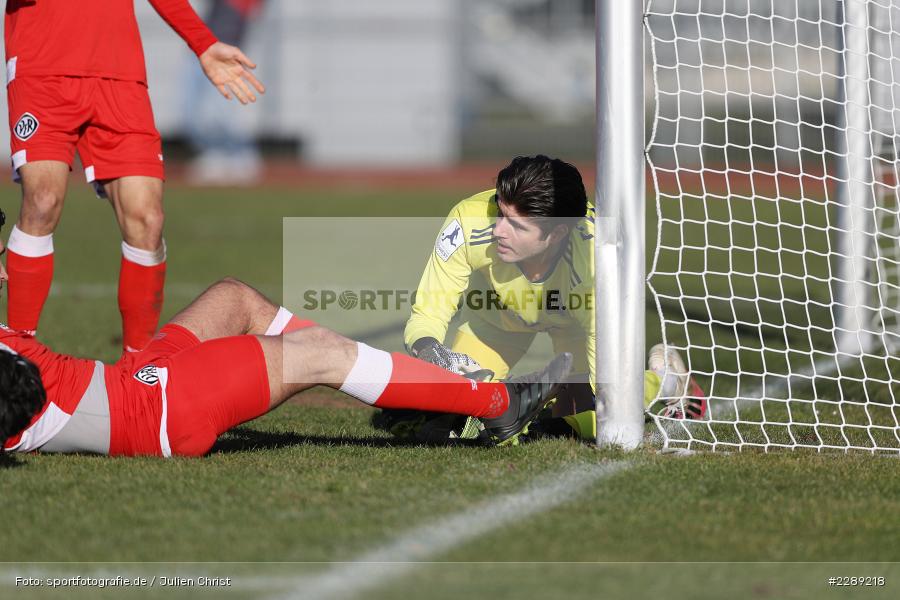 Julian Bauer, Leichtathletik-Stadion, Alzenau, 27.02.2021, DFL, sport, action, Fussball, Deutschland, Februar 2021, Saison 2020/2021, VFR, FCB, 4. Liga, Regionalliga, Regionalliga Südwest, VfR Aalen, FC Bayern Alzenau - Bild-ID: 2289218