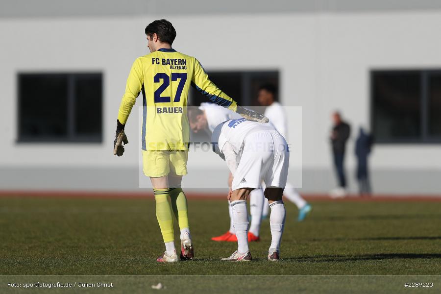 enttäuscht, Julian Bauer, Jonas Kummer, Leichtathletik-Stadion, Alzenau, 27.02.2021, DFL, sport, action, Fussball, Deutschland, Februar 2021, Saison 2020/2021, VFR, FCB, 4. Liga, Regionalliga, Regionalliga Südwest, VfR Aalen, FC Bayern Alzenau - Bild-ID: 2289220