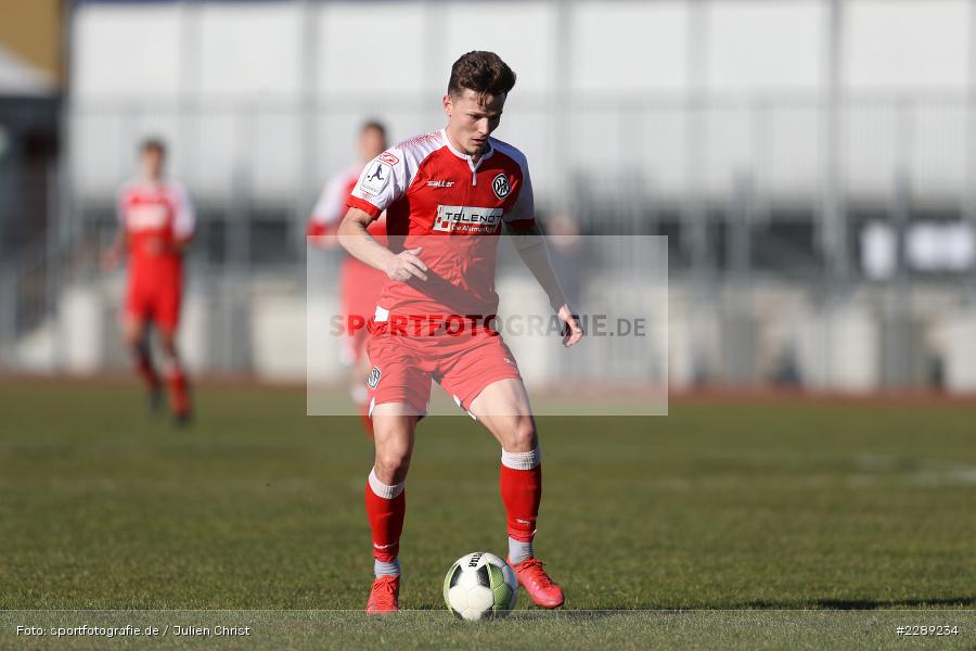 Leon Volz, Leichtathletik-Stadion, Alzenau, 27.02.2021, DFL, sport, action, Fussball, Deutschland, Februar 2021, Saison 2020/2021, VFR, FCB, 4. Liga, Regionalliga, Regionalliga Südwest, VfR Aalen, FC Bayern Alzenau - Bild-ID: 2289234