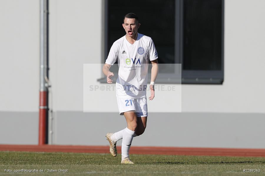 Adin Ferizovic, Leichtathletik-Stadion, Alzenau, 27.02.2021, DFL, sport, action, Fussball, Deutschland, Februar 2021, Saison 2020/2021, VFR, FCB, 4. Liga, Regionalliga, Regionalliga Südwest, VfR Aalen, FC Bayern Alzenau - Bild-ID: 2289240