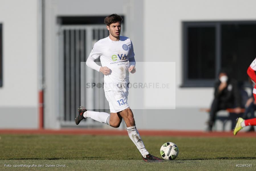 Dominik Crljenec, Leichtathletik-Stadion, Alzenau, 27.02.2021, DFL, sport, action, Fussball, Deutschland, Februar 2021, Saison 2020/2021, VFR, FCB, 4. Liga, Regionalliga, Regionalliga Südwest, VfR Aalen, FC Bayern Alzenau - Bild-ID: 2289241