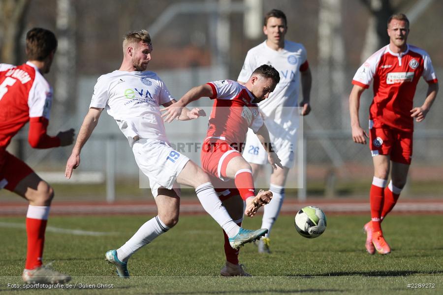 Nikita Marusenko, Patrick Kalata, Leichtathletik-Stadion, Alzenau, 27.02.2021, DFL, sport, action, Fussball, Deutschland, Februar 2021, Saison 2020/2021, VFR, FCB, 4. Liga, Regionalliga, Regionalliga Südwest, VfR Aalen, FC Bayern Alzenau - Bild-ID: 2289272