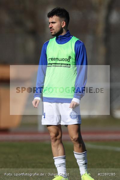 Besmir Haliti, Leichtathletik-Stadion, Alzenau, 27.02.2021, DFL, sport, action, Fussball, Deutschland, Februar 2021, Saison 2020/2021, VFR, FCB, 4. Liga, Regionalliga, Regionalliga Südwest, VfR Aalen, FC Bayern Alzenau - Bild-ID: 2289285