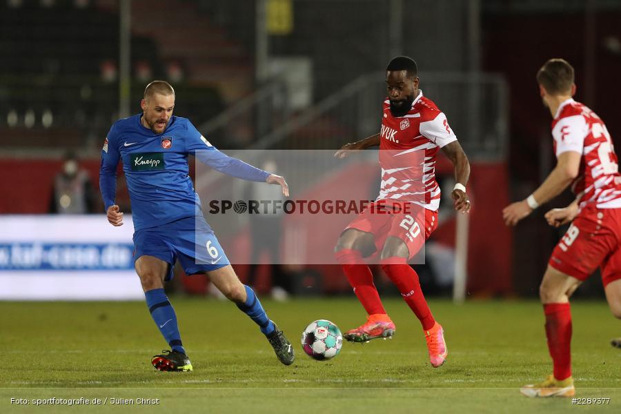 Ridge Munsy, Patrick Mainka, FLYERALARM Arena, Würzburg, 05.03.2021, DFL, sport, action, Fussball, Deutschland, März 2021, Saison 2020/2021, FCH, FWK, Bundesliga, 2. Bundesliga, FC Heidenheim 1846, FC Würzburger Kickers - Bild-ID: 2289377 Ridge Munsy, Patrick Mainka, FLYERALARM Arena, Würzburg, 05.03.2021, DFL, sport, action, Fussball, Deutschland, März 2021, Saison 2020/2021, FCH, FWK, Bundesliga, 2. Bundesliga, FC Heidenheim 1846, FC Würzburger Kickers - Bild-ID: 2289377
