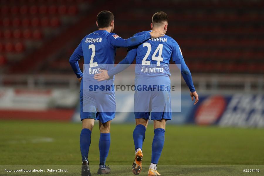 Jubeln, Christian Kühlwetter, Marnon Busch, FLYERALARM Arena, Würzburg, 05.03.2021, DFL, sport, action, Fussball, Deutschland, März 2021, Saison 2020/2021, FCH, FWK, Bundesliga, 2. Bundesliga, FC Heidenheim 1846, FC Würzburger Kickers - Bild-ID: 2289418 Jubeln, Christian Kühlwetter, Marnon Busch, FLYERALARM Arena, Würzburg, 05.03.2021, DFL, sport, action, Fussball, Deutschland, März 2021, Saison 2020/2021, FCH, FWK, Bundesliga, 2. Bundesliga, FC Heidenheim 1846, FC Würzburger Kickers - Bild-ID: 2289418