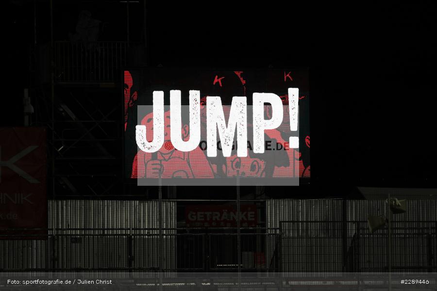 LED, Anzeige, Tor, Jump, FLYERALARM Arena, Würzburg, 05.03.2021, DFL, sport, action, Fussball, Deutschland, März 2021, Saison 2020/2021, FCH, FWK, Bundesliga, 2. Bundesliga, FC Heidenheim 1846, FC Würzburger Kickers - Bild-ID: 2289446