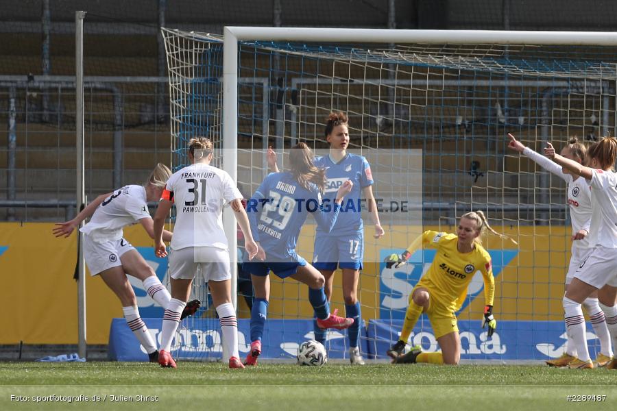 Tor, Franziska Harsch, Dietmar-Hopp-Stadion, Sinsheim, 07.03.2021, DFL, sport, action, Fussball, Deutschland, März 2021, Saison 2020/2021, SGE, TSG, Bundesliga, FLYERALARM Frauen-Bundesliga, Frauen, FFBL, Eintracht Frankfurt, TSG 1899 Hoffenheim - Bild-ID: 2289487 Tor, Franziska Harsch, Dietmar-Hopp-Stadion, Sinsheim, 07.03.2021, DFL, sport, action, Fussball, Deutschland, März 2021, Saison 2020/2021, SGE, TSG, Bundesliga, FLYERALARM Frauen-Bundesliga, Frauen, FFBL, Eintracht Frankfurt, TSG 1899 Hoffenheim - Bild-ID: 2289487