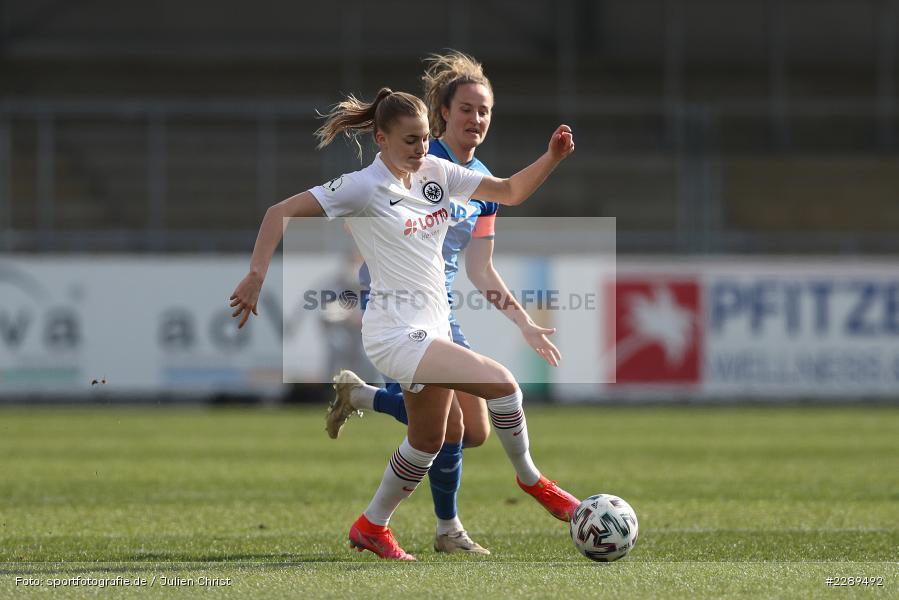 Fabienne Dongus, Laura Freigang, Dietmar-Hopp-Stadion, Sinsheim, 07.03.2021, DFL, sport, action, Fussball, Deutschland, März 2021, Saison 2020/2021, SGE, TSG, Bundesliga, FLYERALARM Frauen-Bundesliga, Frauen, FFBL, Eintracht Frankfurt, TSG 1899 Hoffenheim - Bild-ID: 2289492 Fabienne Dongus, Laura Freigang, Dietmar-Hopp-Stadion, Sinsheim, 07.03.2021, DFL, sport, action, Fussball, Deutschland, März 2021, Saison 2020/2021, SGE, TSG, Bundesliga, FLYERALARM Frauen-Bundesliga, Frauen, FFBL, Eintracht Frankfurt, TSG 1899 Hoffenheim - Bild-ID: 2289492