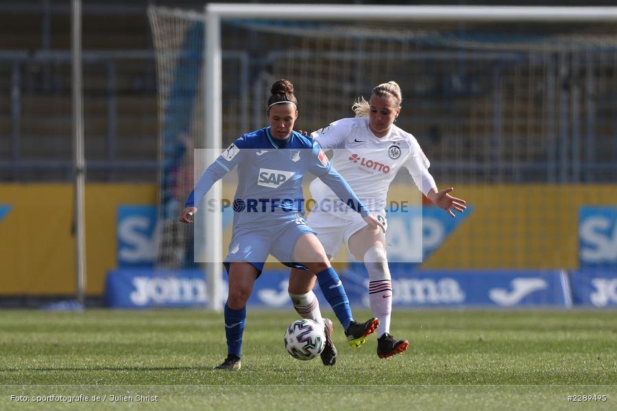 Laura Störzel, Nicole Billa, Dietmar-Hopp-Stadion, Sinsheim, 07.03.2021, DFL, sport, action, Fussball, Deutschland, März 2021, Saison 2020/2021, SGE, TSG, Bundesliga, FLYERALARM Frauen-Bundesliga, Frauen, FFBL, Eintracht Frankfurt, TSG 1899 Hoffenheim - Bild-ID: 2289495 Laura Störzel, Nicole Billa, Dietmar-Hopp-Stadion, Sinsheim, 07.03.2021, DFL, sport, action, Fussball, Deutschland, März 2021, Saison 2020/2021, SGE, TSG, Bundesliga, FLYERALARM Frauen-Bundesliga, Frauen, FFBL, Eintracht Frankfurt, TSG 1899 Hoffenheim - Bild-ID: 2289495