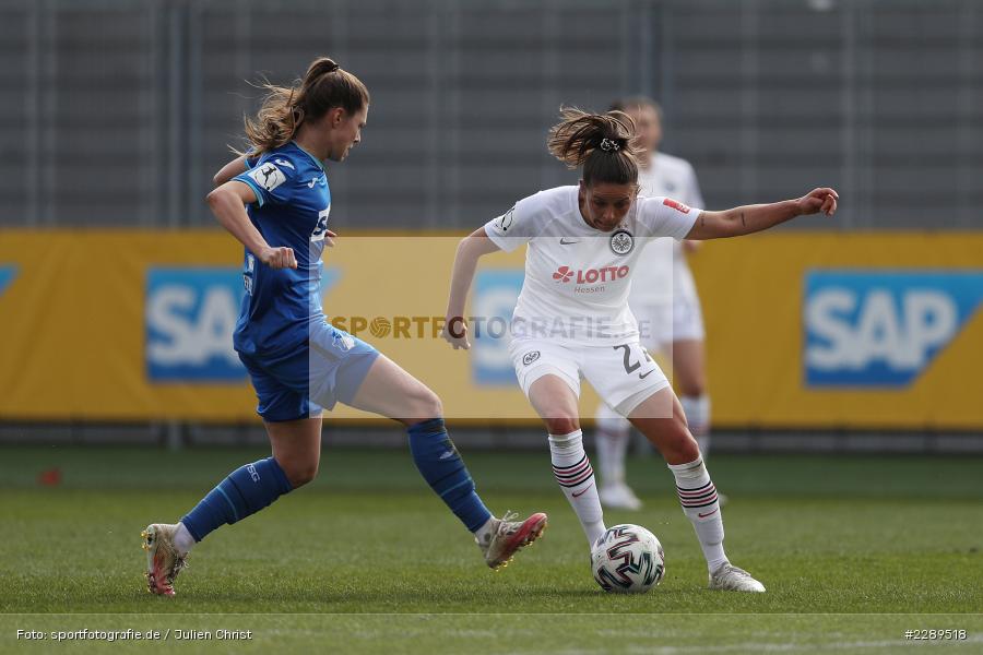 Laura Feiersinger, Isabella Hartig, Dietmar-Hopp-Stadion, Sinsheim, 07.03.2021, DFL, sport, action, Fussball, Deutschland, März 2021, Saison 2020/2021, SGE, TSG, Bundesliga, FLYERALARM Frauen-Bundesliga, Frauen, FFBL, Eintracht Frankfurt, TSG 1899 Hoffenheim - Bild-ID: 2289518