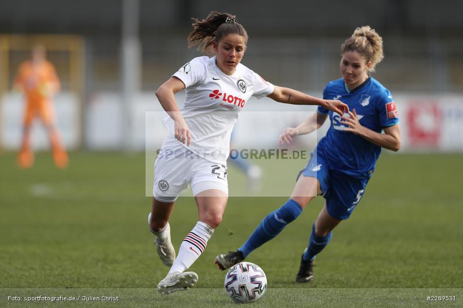 Luana Bühler, Laura Feiersinger, Dietmar-Hopp-Stadion, Sinsheim, 07.03.2021, DFL, sport, action, Fussball, Deutschland, März 2021, Saison 2020/2021, SGE, TSG, Bundesliga, FLYERALARM Frauen-Bundesliga, Frauen, FFBL, Eintracht Frankfurt, TSG 1899 Hoffenheim - Bild-ID: 2289531 Luana Bühler, Laura Feiersinger, Dietmar-Hopp-Stadion, Sinsheim, 07.03.2021, DFL, sport, action, Fussball, Deutschland, März 2021, Saison 2020/2021, SGE, TSG, Bundesliga, FLYERALARM Frauen-Bundesliga, Frauen, FFBL, Eintracht Frankfurt, TSG 1899 Hoffenheim - Bild-ID: 2289531