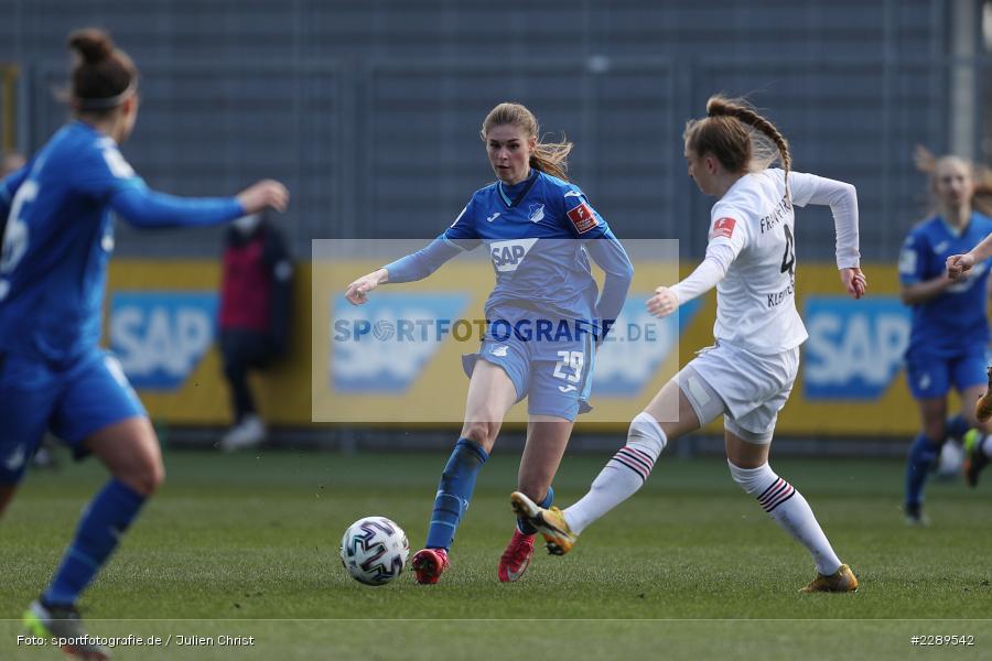 Sophia Kleinherne, Jule Brand, Dietmar-Hopp-Stadion, Sinsheim, 07.03.2021, DFL, sport, action, Fussball, Deutschland, März 2021, Saison 2020/2021, SGE, TSG, Bundesliga, FLYERALARM Frauen-Bundesliga, Frauen, FFBL, Eintracht Frankfurt, TSG 1899 Hoffenheim - Bild-ID: 2289542 Sophia Kleinherne, Jule Brand, Dietmar-Hopp-Stadion, Sinsheim, 07.03.2021, DFL, sport, action, Fussball, Deutschland, März 2021, Saison 2020/2021, SGE, TSG, Bundesliga, FLYERALARM Frauen-Bundesliga, Frauen, FFBL, Eintracht Frankfurt, TSG 1899 Hoffenheim - Bild-ID: 2289542