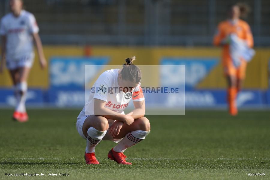 enttäuscht, Tanja Pawollek, Dietmar-Hopp-Stadion, Sinsheim, 07.03.2021, DFL, sport, action, Fussball, Deutschland, März 2021, Saison 2020/2021, SGE, TSG, Bundesliga, FLYERALARM Frauen-Bundesliga, Frauen, FFBL, Eintracht Frankfurt, TSG 1899 Hoffenheim - Bild-ID: 2289549 enttäuscht, Tanja Pawollek, Dietmar-Hopp-Stadion, Sinsheim, 07.03.2021, DFL, sport, action, Fussball, Deutschland, März 2021, Saison 2020/2021, SGE, TSG, Bundesliga, FLYERALARM Frauen-Bundesliga, Frauen, FFBL, Eintracht Frankfurt, TSG 1899 Hoffenheim - Bild-ID: 2289549