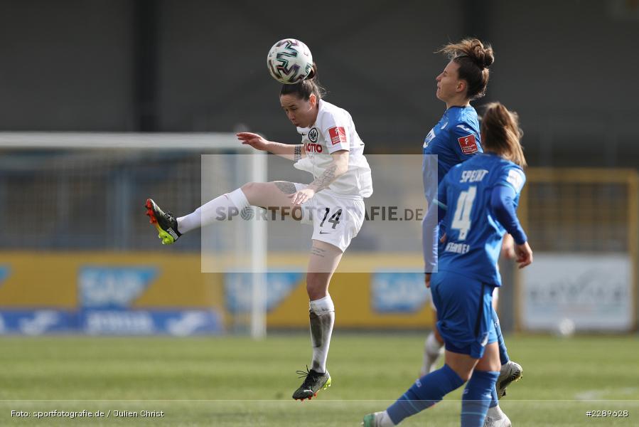 Kopfball, Géraldine Reuteler, Dietmar-Hopp-Stadion, Sinsheim, 07.03.2021, DFL, sport, action, Fussball, Deutschland, März 2021, Saison 2020/2021, SGE, TSG, Bundesliga, FLYERALARM Frauen-Bundesliga, Frauen, FFBL, Eintracht Frankfurt, TSG 1899 Hoffenheim - Bild-ID: 2289628 Kopfball, Géraldine Reuteler, Dietmar-Hopp-Stadion, Sinsheim, 07.03.2021, DFL, sport, action, Fussball, Deutschland, März 2021, Saison 2020/2021, SGE, TSG, Bundesliga, FLYERALARM Frauen-Bundesliga, Frauen, FFBL, Eintracht Frankfurt, TSG 1899 Hoffenheim - Bild-ID: 2289628