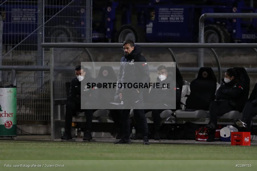 Trainer, Niko Arnautis, Stadion am Brentanobad, Frankfurt, 12.03.2021, DFL, sport, action, Fussball, Deutschland, März 2021, Saison 2020/2021, SVM, SGE, Bundesliga, FLYERALARM Frauen-Bundesliga, Frauen, FFBL, SV Meppen, Eintracht Frankfurt - Bild-ID: 2289753