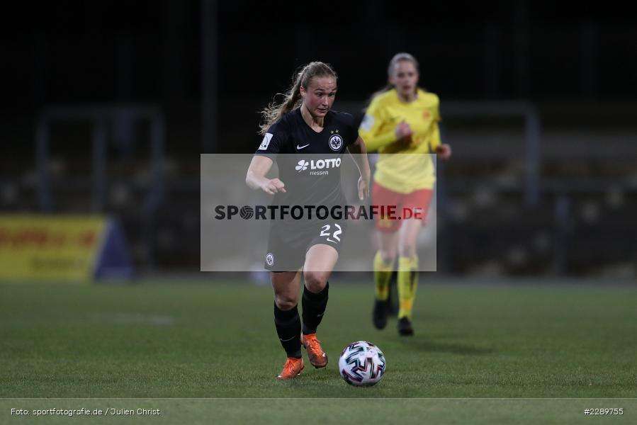 Alexandra Jóhannsdóttir, Stadion am Brentanobad, Frankfurt, 12.03.2021, DFL, sport, action, Fussball, Deutschland, März 2021, Saison 2020/2021, SVM, SGE, Bundesliga, FLYERALARM Frauen-Bundesliga, Frauen, FFBL, SV Meppen, Eintracht Frankfurt - Bild-ID: 2289755