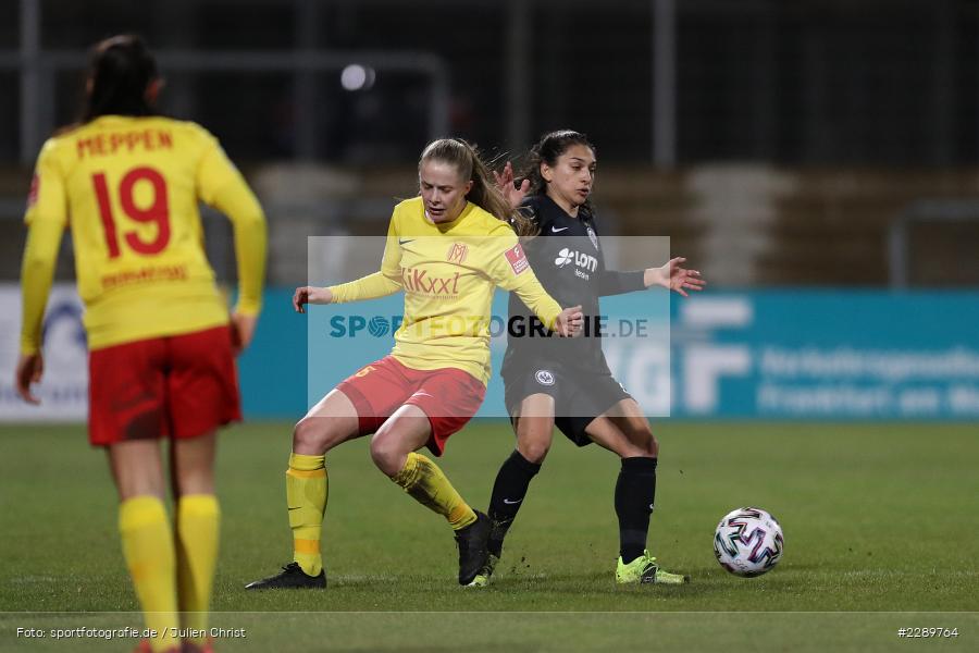 Vivien Endemann, #Letícia Santos de Oliveira, Stadion am Brentanobad, Frankfurt, 12.03.2021, DFL, sport, action, Fussball, Deutschland, März 2021, Saison 2020/2021, SVM, SGE, Bundesliga, FLYERALARM Frauen-Bundesliga, Frauen, FFBL, SV Meppen, Eintracht Frankfurt - Bild-ID: 2289764