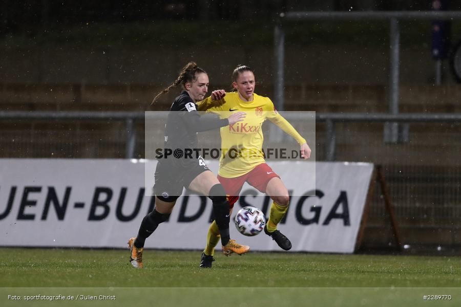 Sophia Kleinherne, Vivien Endemann, Stadion am Brentanobad, Frankfurt, 12.03.2021, DFL, sport, action, Fussball, Deutschland, März 2021, Saison 2020/2021, SVM, SGE, Bundesliga, FLYERALARM Frauen-Bundesliga, Frauen, FFBL, SV Meppen, Eintracht Frankfurt - Bild-ID: 2289770