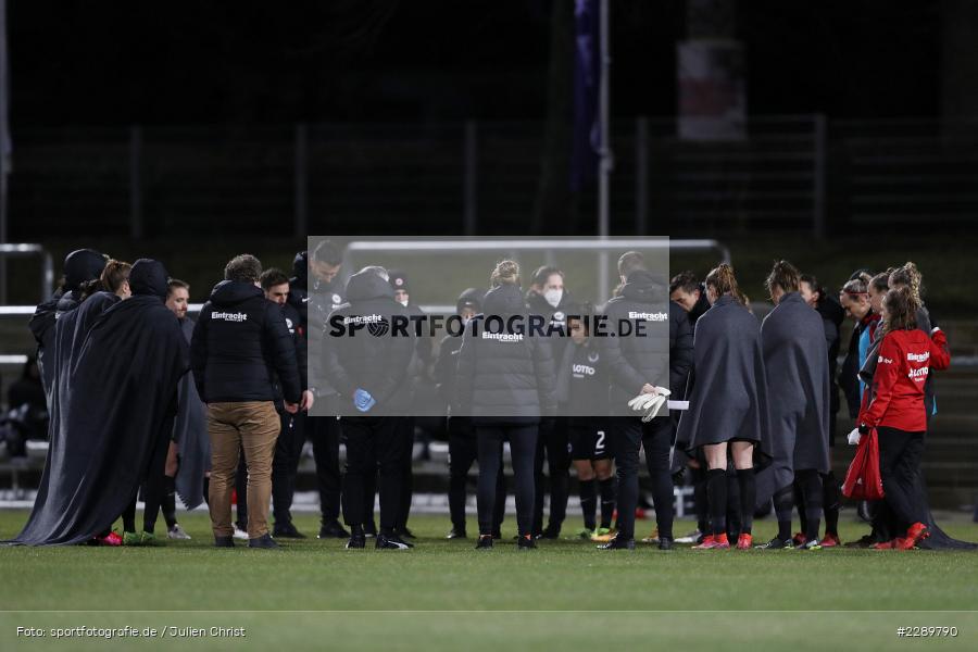 Team, Zusammenhalt, Enttäuscht, Mannschaftskreis, Stadion am Brentanobad, Frankfurt, 12.03.2021, DFL, sport, action, Fussball, Deutschland, März 2021, Saison 2020/2021, SVM, SGE, Bundesliga, FLYERALARM Frauen-Bundesliga, Frauen, FFBL, SV Meppen, Eintracht Frankfurt - Bild-ID: 2289790