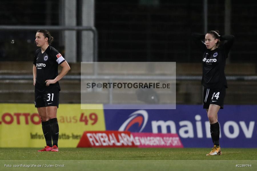 Géraldine Reuteler, Tanja Pawollek, Stadion am Brentanobad, Frankfurt, 12.03.2021, DFL, sport, action, Fussball, Deutschland, März 2021, Saison 2020/2021, SVM, SGE, Bundesliga, FLYERALARM Frauen-Bundesliga, Frauen, FFBL, SV Meppen, Eintracht Frankfurt - Bild-ID: 2289794