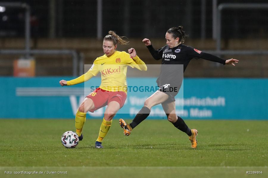 Géraldine Reuteler, Lynn Rahel Gismann, Stadion am Brentanobad, Frankfurt, 12.03.2021, DFL, sport, action, Fussball, Deutschland, März 2021, Saison 2020/2021, SVM, SGE, Bundesliga, FLYERALARM Frauen-Bundesliga, Frauen, FFBL, SV Meppen, Eintracht Frankfurt - Bild-ID: 2289814