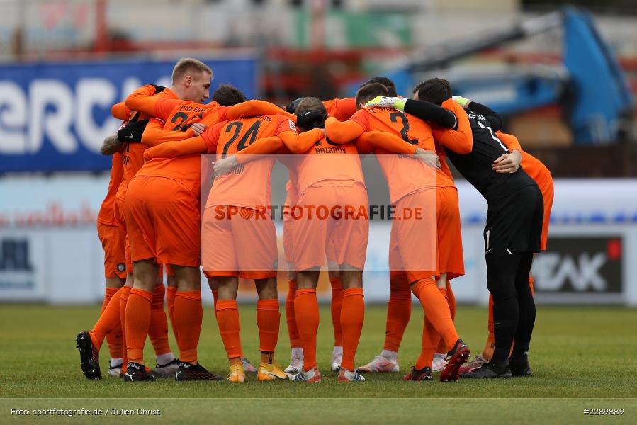 Mannschaftskreis, Merck-Stadion, Darmstadt, 13.03.2021, DFL, sport, action, Fussball, Deutschland, März 2021, Saison 2020/2021, FCE, D98, Bundesliga, 2. Bundesliga, FC Erzgebirge Aue, SV Darmstadt 98 - Bild-ID: 2289889