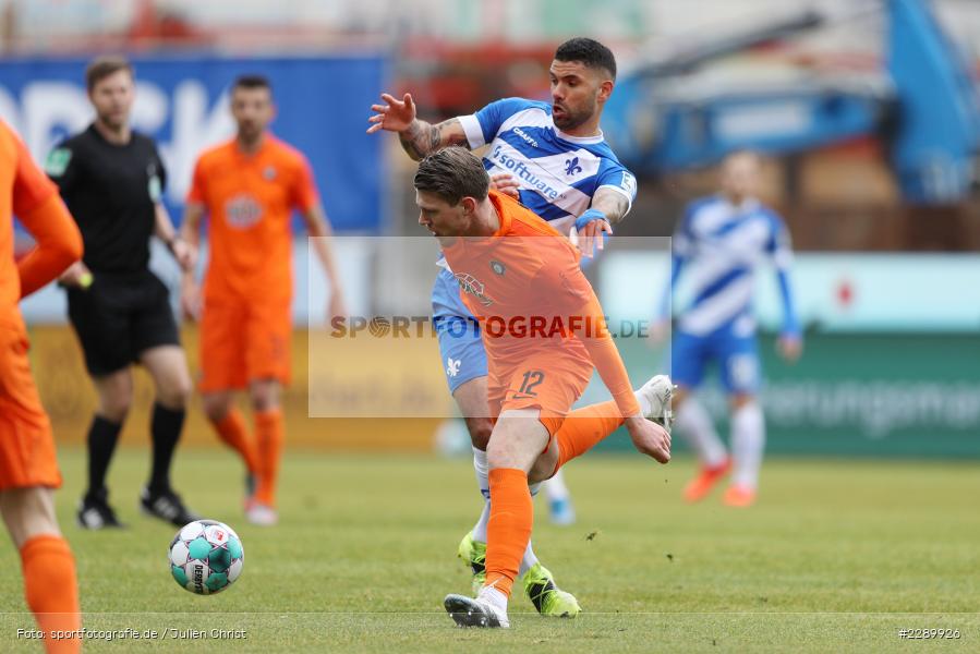 Steve Breitkreuz, Victor Palsson, Merck-Stadion, Darmstadt, 13.03.2021, DFL, sport, action, Fussball, Deutschland, März 2021, Saison 2020/2021, FCE, D98, Bundesliga, 2. Bundesliga, FC Erzgebirge Aue, SV Darmstadt 98 - Bild-ID: 2289926