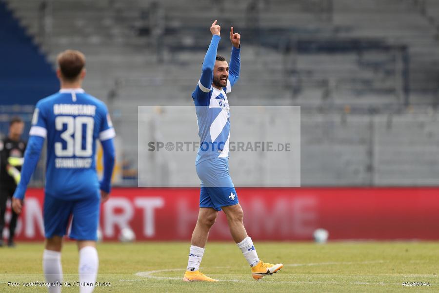Hattrick, Torjubel, Serdar Dursun, Merck-Stadion, Darmstadt, 13.03.2021, DFL, sport, action, Fussball, Deutschland, März 2021, Saison 2020/2021, FCE, D98, Bundesliga, 2. Bundesliga, FC Erzgebirge Aue, SV Darmstadt 98 - Bild-ID: 2289946