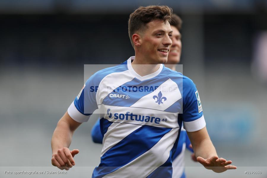 Torjubel, Nicolai Rapp, Merck-Stadion, Darmstadt, 13.03.2021, DFL, sport, action, Fussball, Deutschland, März 2021, Saison 2020/2021, FCE, D98, Bundesliga, 2. Bundesliga, FC Erzgebirge Aue, SV Darmstadt 98 - Bild-ID: 2290030